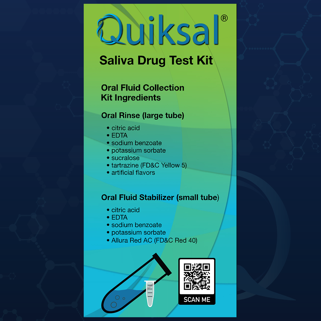 Quiksal Single Use Saliva Drug Test Kit - 110 Panel Test